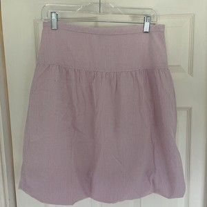 Tommy Hilfiger Pink Cotton Mini Skirt Seersucker light weight lined summer Sz 6
